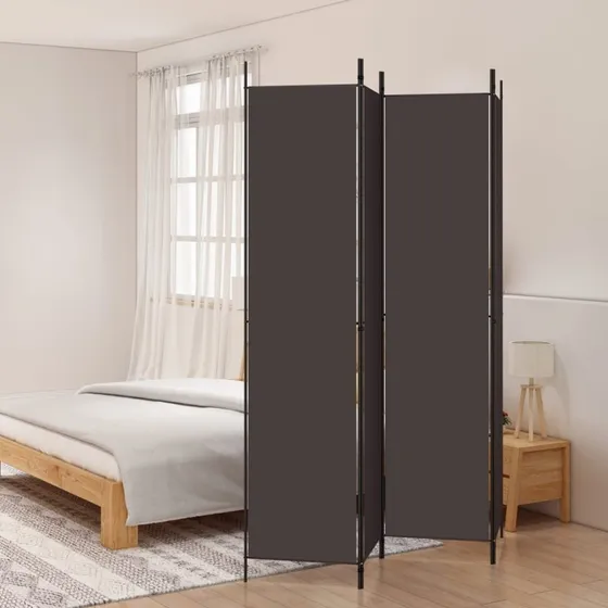 vidaXL 4-panels rumdeler 200x220 cm brun