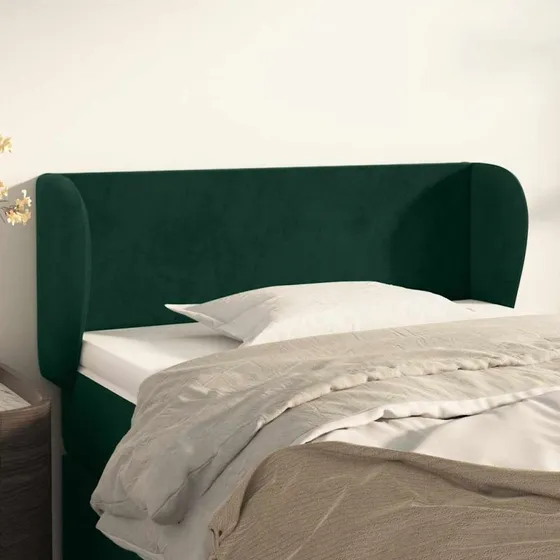 vidaXL Sengegavl med Kanter 83x23x78/88 cm, Mørkegrøn