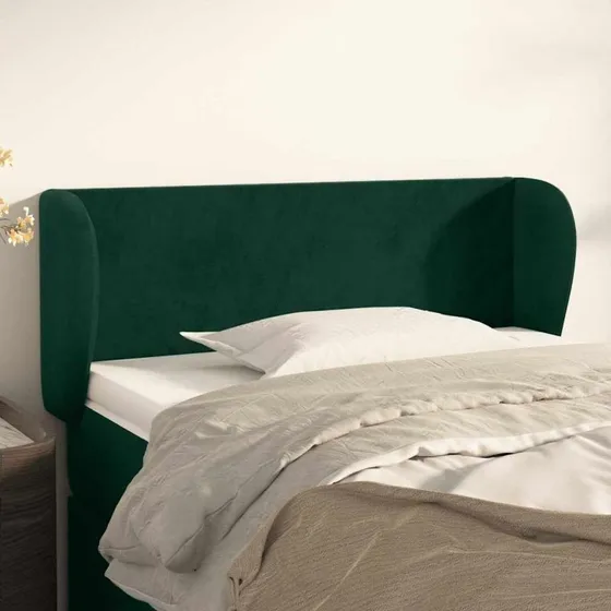vidaXL Sengegavl med Kanter 103x23x78/88 cm, Mørkegrøn