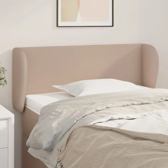 vidaXL Sengegavl med Kanter 93x23x78/88 cm Cappuccino
