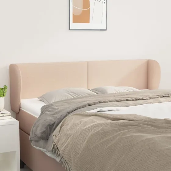 vidaXL Sengegavl med Kanter 147x23x78/88 cm Cappuccino