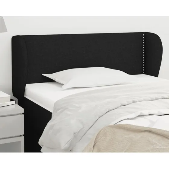 vidaXL Sengegavl med Kanter 83x23x78/88 cm Sort