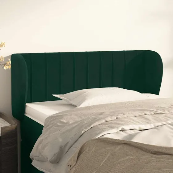 vidaXL Sengegavl med Kanter 93x23x78/88 cm, Mørkegrøn