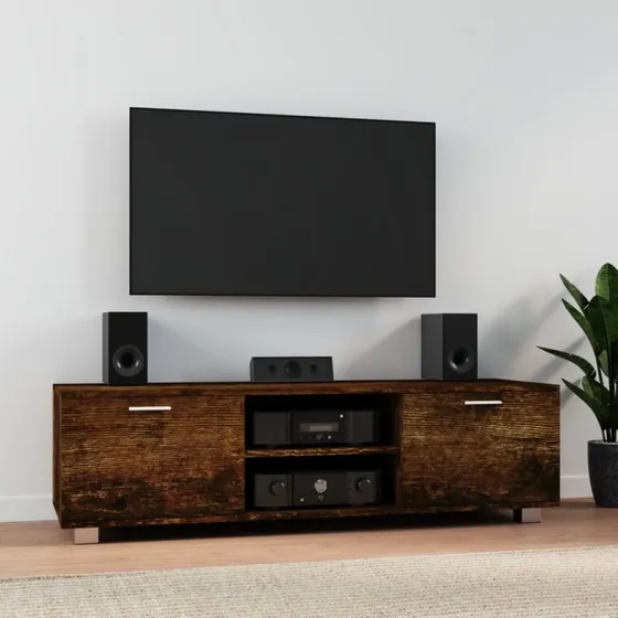 vidaXL tv-bord 140x40,5x35 cm røget egetræ
