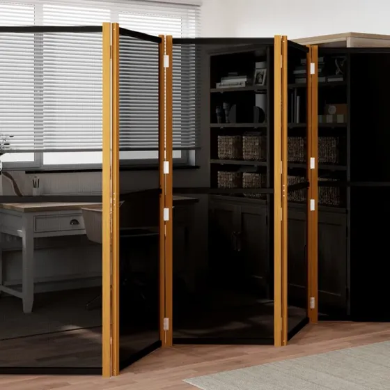 vidaXL 5-panels rumdeler 350x180 cm sort