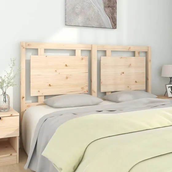 vidaXL Sengegærde 155,5x4x100 cm massivt fyrretræ natur