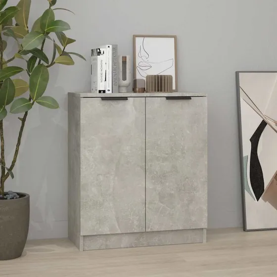 vidaXL Skænk 60x30x70 cm Konstrueret Træ Betongrå