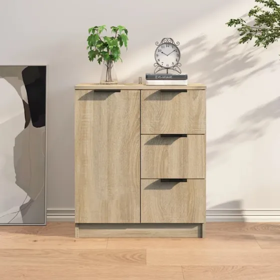 vidaXL Skænk 60x30x70 cm Konstrueret Træ Sonoma-Eg