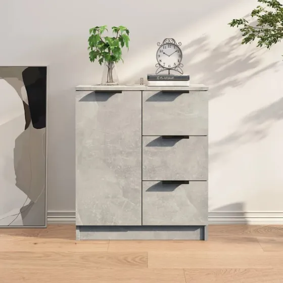 vidaXL Skænk 60x30x70 cm Konstrueret Træ Betongrå