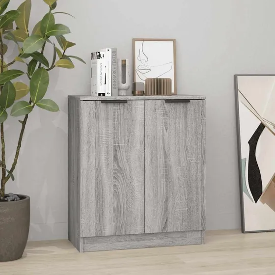 vidaXL Skænk 60x30x70 cm Konstrueret Træ Grå Sonoma-Eg