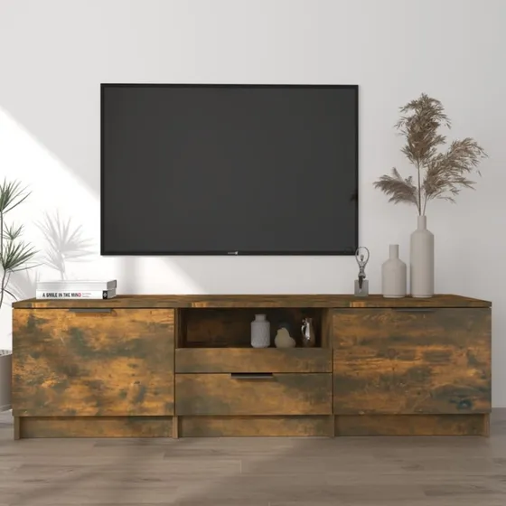 vidaXL tv-bord 140x35x40 cm røget egetræ