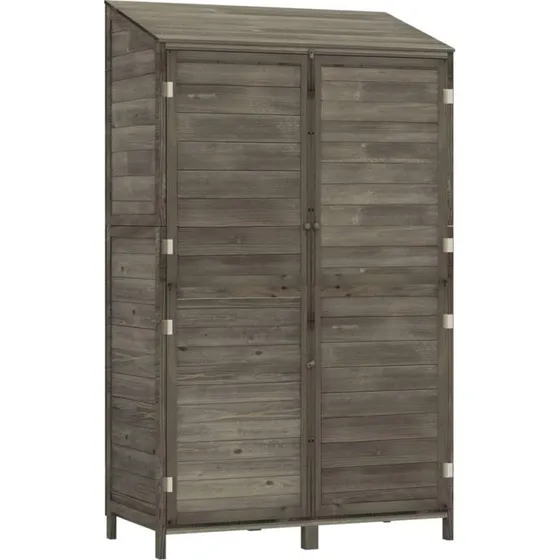 vidaXL Haveskur 102x52x174,5 cm massivt grantræ antracitgrå