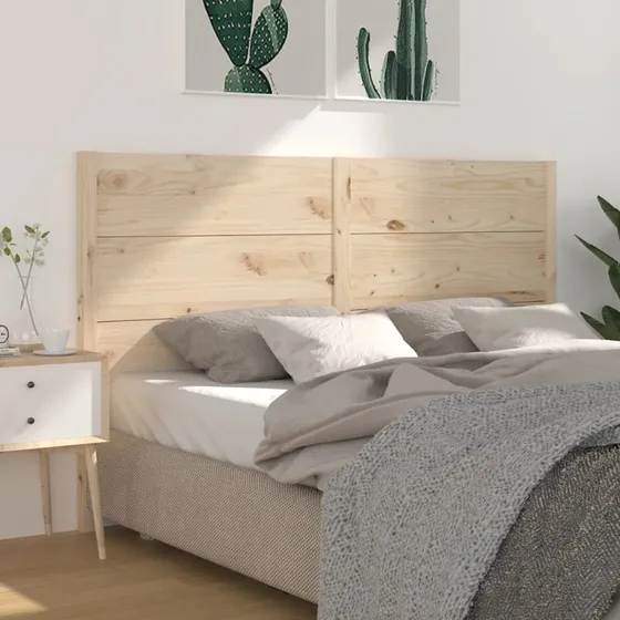 vidaXL Sengegærde 166x4x100 cm massivt fyrretræ natur