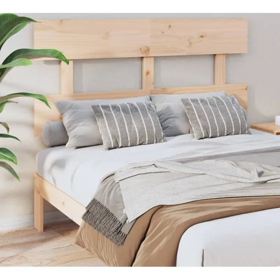 vidaXL Sengegærde 184x81 cm massivt fyrretræ natur