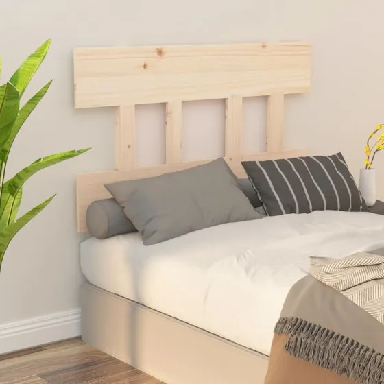 vidaXL Sengegærde 93,5x81 cm massivt fyrretræ naturfarvet
