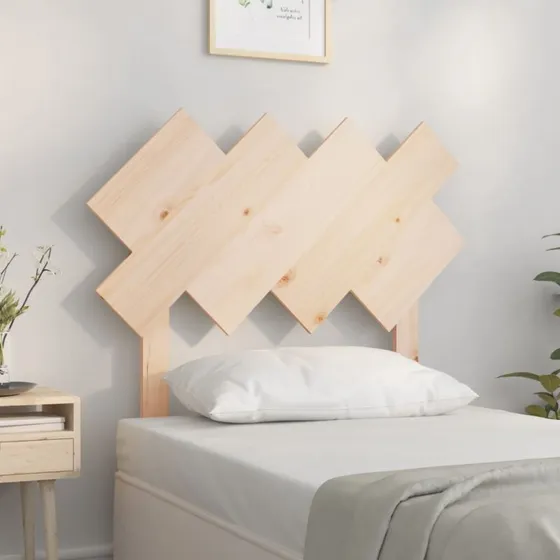 vidaXL Sengegærde 92x3x81 cm massivt fyrretræ naturfarvet