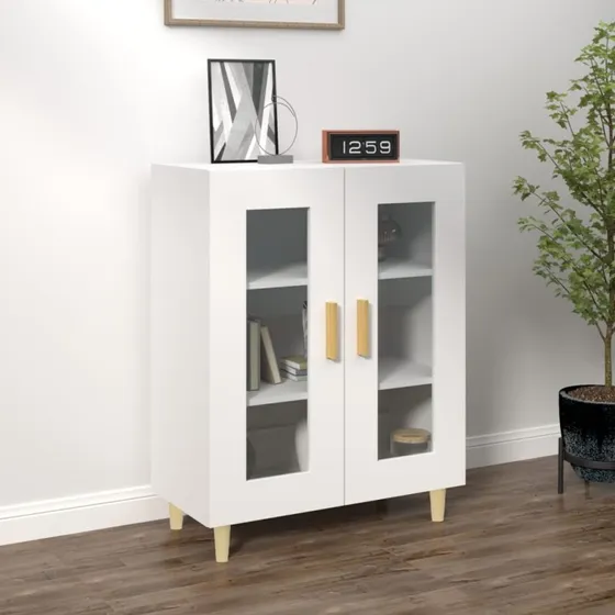 vidaXL Skænk 69,5x34x90 cm Konstrueret Træ Hvid