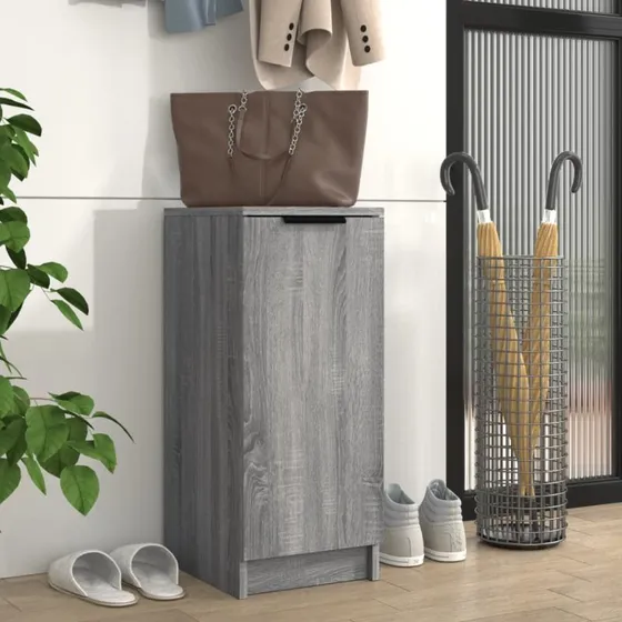 vidaXL Skoskab 30x35x70 cm Konstrueret Træ Grå Sonoma-Eg