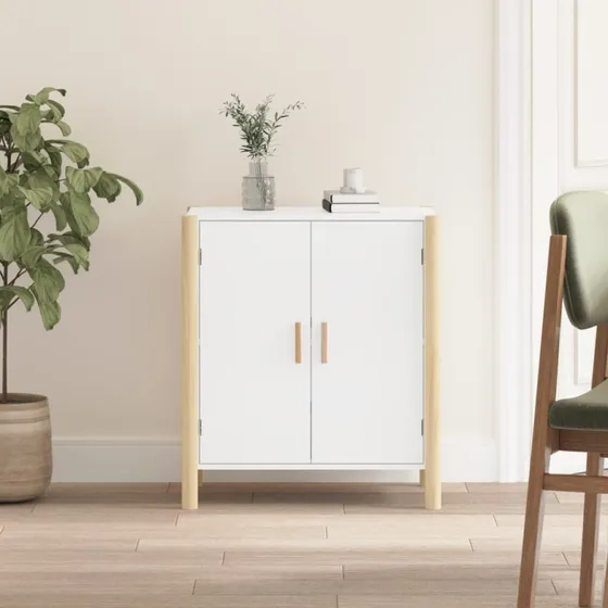 vidaXL Skænk 62x38x70 cm Konstrueret Træ Hvid