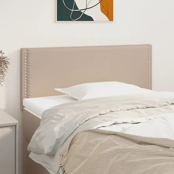 vidaXL Sengegavl 80x5x78/88 cm Cappuccino Kunstlæder