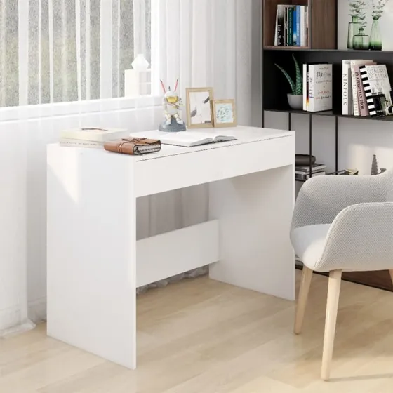Konstrueret Træ Skrivebord 101x50x76,5 cm, Sort