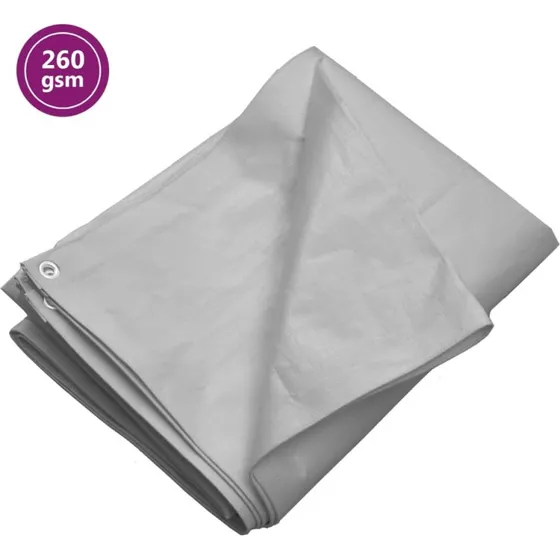 vidaXL Presenning 3x5 m 260 g/m² HDPE grå