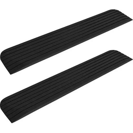 vidaXL tærskelramper 2 stk. 110x21x2,5 cm, sort gummi