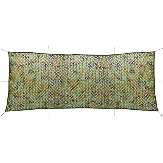 vidaXL Camouflagenet 1,5x5 m med opbevaringstaske, grøn