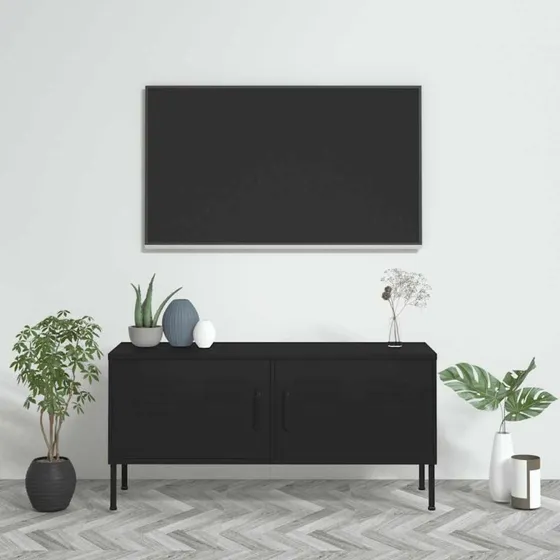 vidaXL tv-skab 105x35x50 cm stål sort