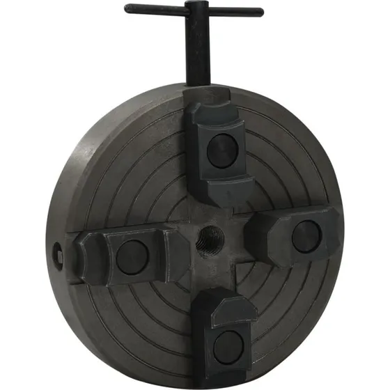 vidaXL spændepatron 150x63 mm 4 kæber M18 stål sort