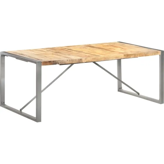 vidaXL Spisebord 200x100x75 cm massivt ru mangotræ