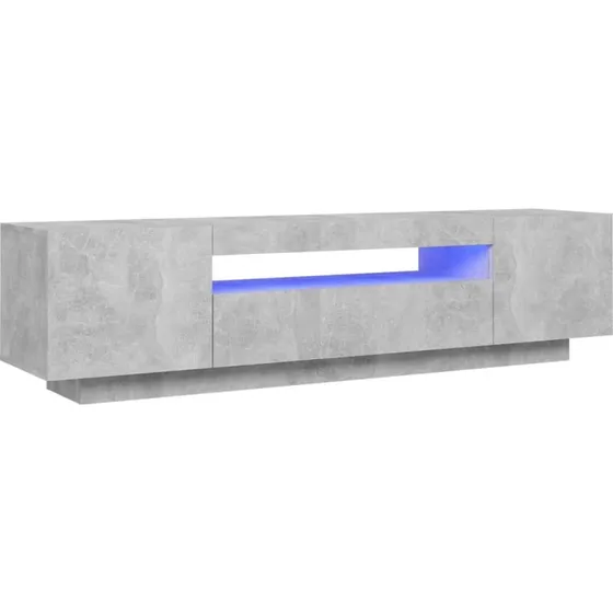 vidaXL tv-skab med LED-lys 160x35x40 cm betongrå