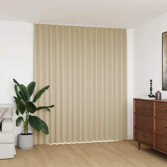 vidaXL Mørklægningsgardin med Kroge 290 x 245 cm Beige