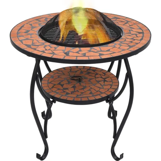 vidaXL bålfad mosaik 68 cm terracottafarvet