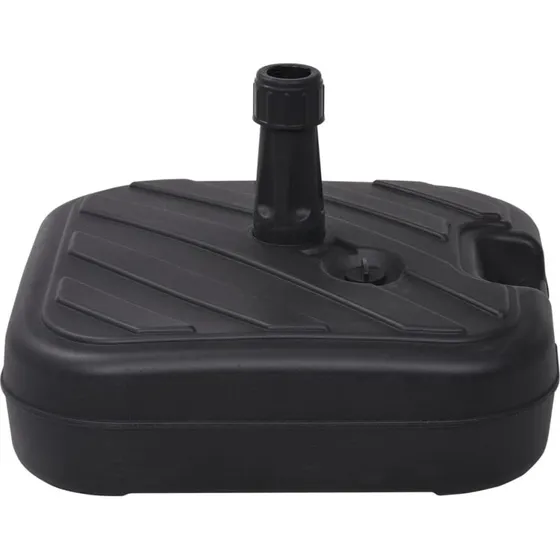 vidaXL Parasolfod 24 L Sort med Rattanmønster