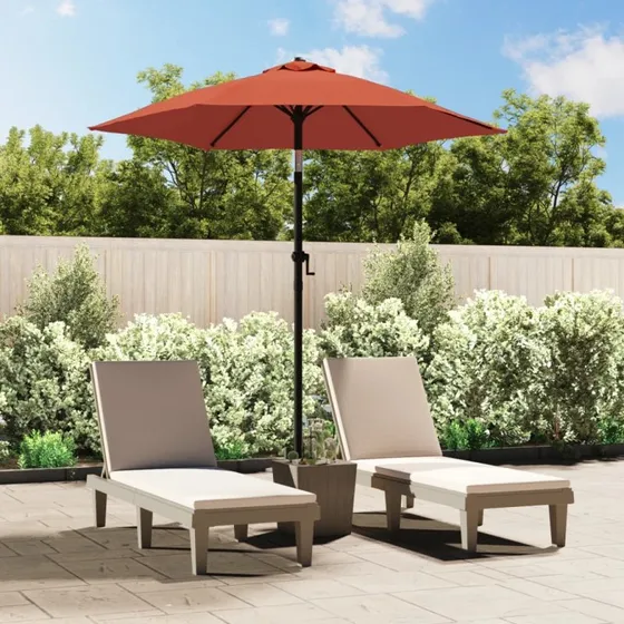 vidaXL Parasol 200x224 cm Aluminium Terrakotta