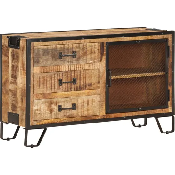 vidaXL Skænk 100x31x60 cm massivt ru mangotræ