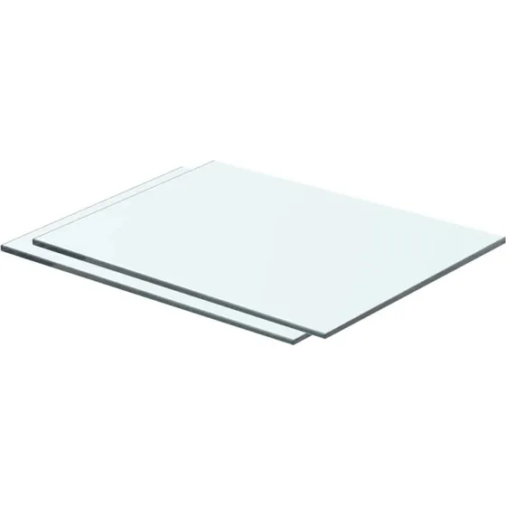 vidaXl 2 stk. glaspanel 40 x 25 cm klar hærdet glas