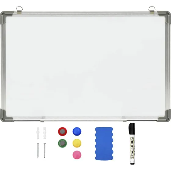 vidaXL Magnetisk Whiteboard 60x40 cm Stål Hvid