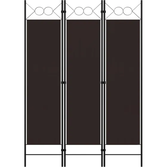 vidaXL 3-panels rumdeler 120x180 cm brun