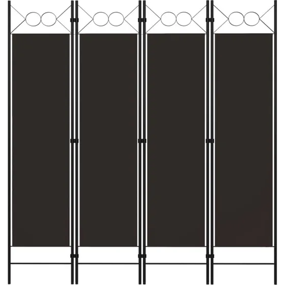 vidaXL 4-panels rumdeler 160x180 cm brun