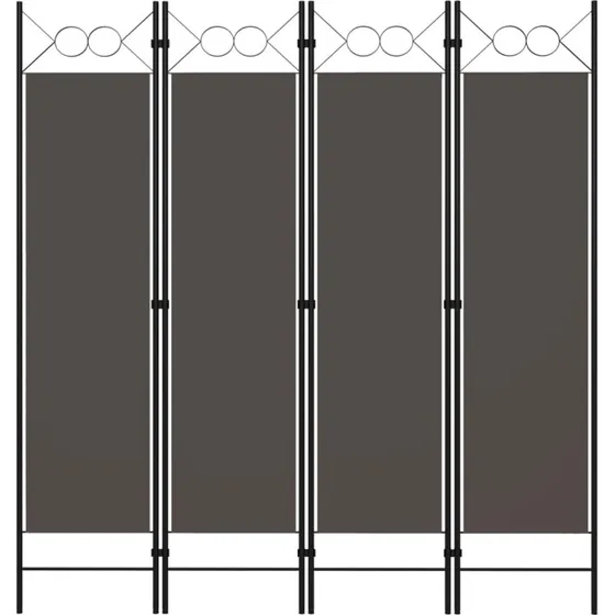 vidaXL 4-panels rumdeler 160x180 cm antracitgrå