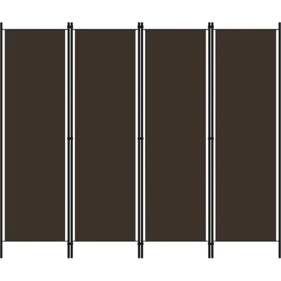 vidaXL 4-panels rumdeler 200 x 180 cm brun