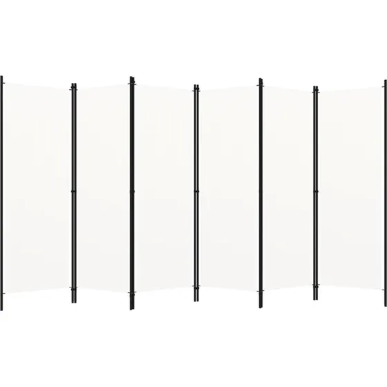 vidaXL 6-panels rumdeler 300 x 180 cm hvid