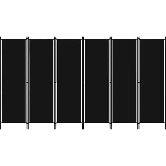 vidaXL 6-panels rumdeler 300 x 180 cm sort