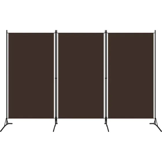 vidaXL 3-panels rumdeler 260 x 180 cm brun