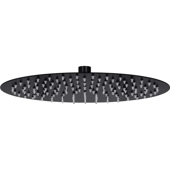 vidaXL Regnbrusehoved 30 cm rustfrit stål sort