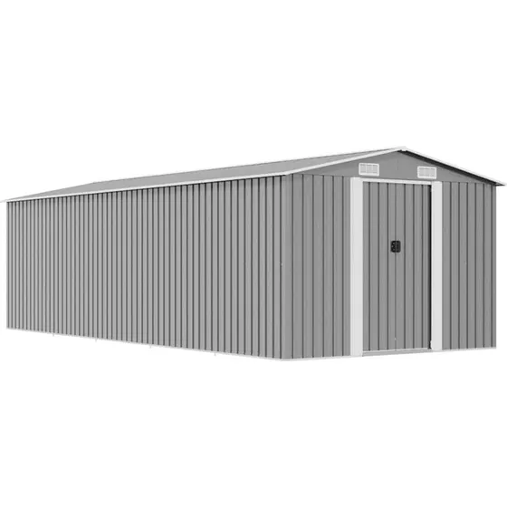 vidaXL Haveskur 257x580x181 cm metal grå