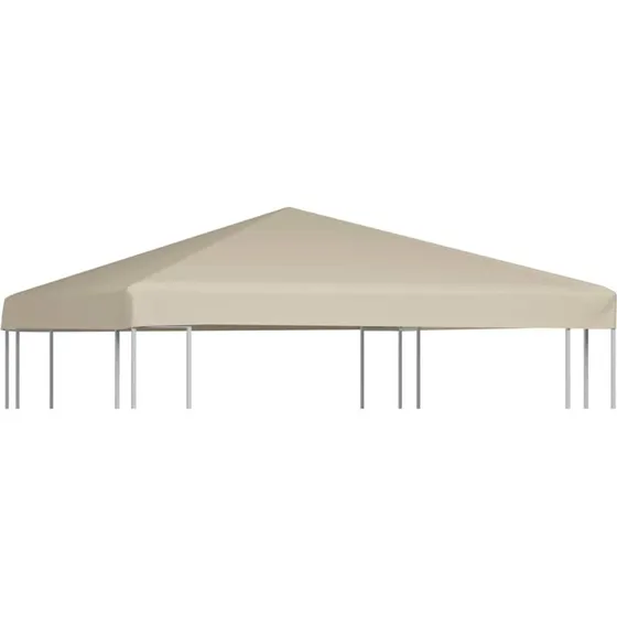 vidaXL Pavillontopdække 3x3 m beige 310 g/m²