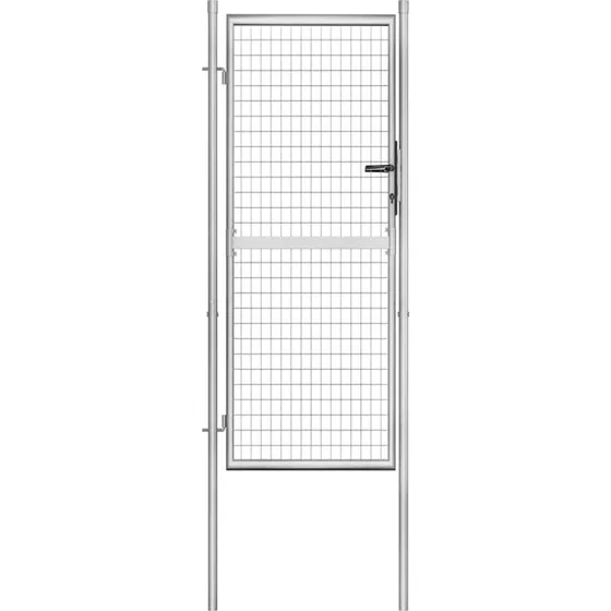 vidaXL Havelåge Galvaniseret Stål 100x200 cm Sølv